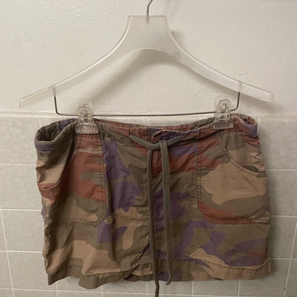 London Jean Camo Skirt